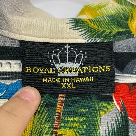 Royal Creations Hawaiian Vintage Cars Men's Button down SS XXL - Picture 7 of 11